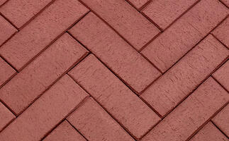  Тротуарная клинкерная брусчатка ЛСР Эдинбург 250х80х50 мм, темно-красный лонг: внешний вид